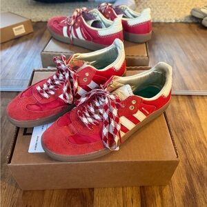 Adidas wales Bonner samba - Red and White Sneakers Retro Style